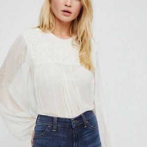 Free People Retro Femme Blouse Boho sz S